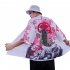 Unisex Vintage Koi Pattern Kimono Chinese Style Loose Sleeve Cotton Shirts Koi white XXL