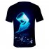 Unisex Vivid Color 3D DJ Marshmello Pattern Fashion Loose Casual Short Sleeve T shirt  C L