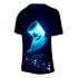 Unisex Vivid Color 3D DJ Marshmello Pattern Fashion Loose Casual Short Sleeve T shirt  C L