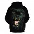 Unisex Vivid Color 3D Digital Panther Print Hoodies Casual Long Sleeves Sweatshirts Hooded Hip Hop Outerwear  WE136 XXXL