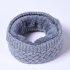 Unisex Winter Scarf Thickened Wool Knitting Collar Scarves Warm Neck Scarf  black 50 20cm