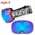 Unisex Winter Snow Sports Snowboard Goggles with Anti fog UV Protection Snowmobile Skiing Skating Mask