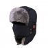 Unisex Women Men Cotton Winter Warm Bluetooth 5 0 Wireless Headset Cap Earphone Hat black
