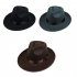 Unisex Wool Felt Fedora Hat Classic Men Wide Brim Fedoras Jazz Cap for Head Size 58 60cm Brown L  58 60cm 