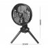 Unitedtime Camping Fan  Rechargeable Battery Operated 4 Speed With Hanging Hook Foldable Tripod Portable Table Fan For Camping  Outdoor X77 black
