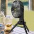 Unitedtime Camping Fan  Rechargeable Battery Operated 4 Speed With Hanging Hook Foldable Tripod Portable Table Fan For Camping  Outdoor X77 black
