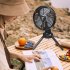 Unitedtime Camping Fan  Rechargeable Battery Operated 4 Speed With Hanging Hook Foldable Tripod Portable Table Fan For Camping  Outdoor X77 black