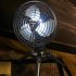Unitedtime Camping Fan  Rechargeable Battery Operated 4 Speed With Hanging Hook Foldable Tripod Portable Table Fan For Camping  Outdoor X77 black
