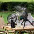 Unitedtime Camping Fan  Rechargeable Battery Operated 4 Speed With Hanging Hook Foldable Tripod Portable Table Fan For Camping  Outdoor X77 black