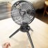 Unitedtime Camping Fan  Rechargeable Battery Operated 4 Speed With Hanging Hook Foldable Tripod Portable Table Fan For Camping  Outdoor X77 black