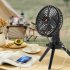 Unitedtime Camping Fan  Rechargeable Battery Operated 4 Speed With Hanging Hook Foldable Tripod Portable Table Fan For Camping  Outdoor X77 black