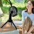 Unitedtime Camping Fan  Rechargeable Battery Operated 4 Speed With Hanging Hook Foldable Tripod Portable Table Fan For Camping  Outdoor X77 black