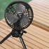 Unitedtime Camping Fan  Rechargeable Battery Operated 4 Speed With Hanging Hook Foldable Tripod Portable Table Fan For Camping  Outdoor X77 black