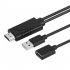 Universal 1080P USB to HDMI HDTV Video Adapter Cable for Cell Phone and Tablets black