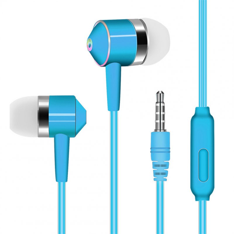 Universal 3.5mm Plug Wired In-ear Earbuds Portable with Microphone 