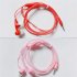 Universal 3 5mm Plug Wired In ear Earbuds Portable Wire Control Mobile Phone Gaming Headset With Microphone pink