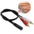 Universal 3 5mm Stereo Audio Female Jack to 2 RCA Male Socket to Headphone 3 5 Y Adapter Cable 50cm Audio Line