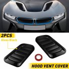 Universal Air Flow Intake Hood Scoop Bonnet Vent Cover Sticker Window Frame Design Hood Vent Sticker Cover Decoration Left And Right Pack Of 2 black
