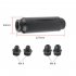 Universal Aluminum 44mm Car Inline Oil Fuel Filter With AN6 AN8 Adapter Fittings black