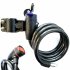 Universal Anti Theft Bike Bicycle Lock Stainless Steel Cable Coil for Castle Motorcycle Cycle MTB Bike Security Lock Black without sign Thick 9 5  long 100CM