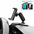 Universal Car Dashboard Mount Holder Snap on Phone Rack Rotating Rearview Mirror Gps Navigation Hud Stand Clamp black