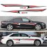 Universal Car Decal Refit Vehicle Waist Line Decal Car Body Decal Car Sticker Black   red