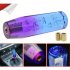 Universal Car Gear Shift Knob Stick Crystal Bubble Gear Shifter with Thread Adapter Blue and purple 10cm