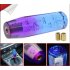 Universal Car Gear Shift Knob Stick Crystal Bubble Gear Shifter with Thread Adapter Blue and purple 15CM