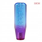 Universal Car Gear Shift Knob Stick Crystal Bubble Gear Shifter with Thread Adapter Blue and purple 10cm