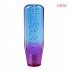 Universal Car Gear Shift Knob Stick Crystal Bubble Gear Shifter with Thread Adapter Blue and purple 10cm