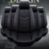Universal Car Seat Covers 3D PU Leather Set Cushion Full Protector Black Green Deluxe Edition