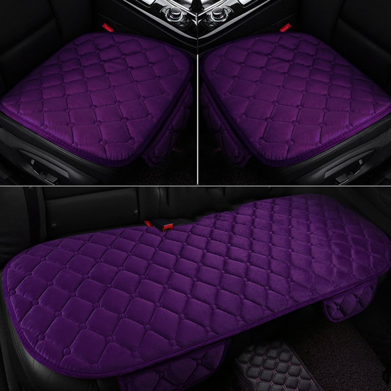 Wholesale Universal Car Seat Cushion Velvet Silk Seat Cover Set Wine Red  From China