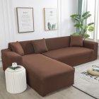 Universal Cloth Sofa Covers for Living Room Elastic Spandex Slipcovers light brown Three persons  190 230cm applicable