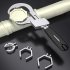 Universal Double Headed Bathroom Wrench With 3 Slotted Accessories 80mm Open end Multi functional Adjustable Wrench Hand Tool For Troubleshooting Faucets sink b