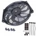 Universal Electric Car Radiator Cooling Fan High Performance 12V 90W 8 Blades Engine Cooling Fan Radiator 120W Black
