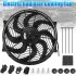 Universal Electric Car Radiator Cooling Fan High Performance 12V 90W 8 Blades Engine Cooling Fan Radiator 120W Black