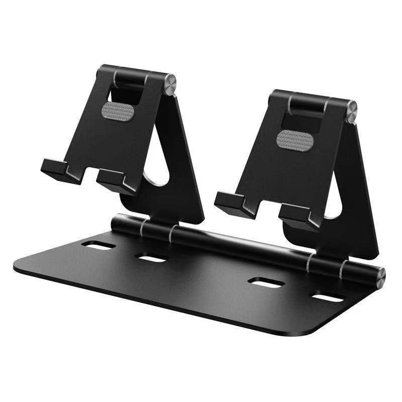 Universal Foldable Aluminum Tablet Phone Stand for Apple iPad Bracket for iPhone x/8 Samsung Galaxy Tab Holder black