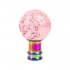 Universal Gear Shift Knob Round Ball Pink Crystal Bubble Manual Gear Shift Knob Shifter Pink
