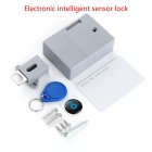 Universal Intelligent Electric Induction Door Lock without Hole Battery Operated RFID Cabinet Lock Furniture Lock Drawer Lock with RFID Key  As shown