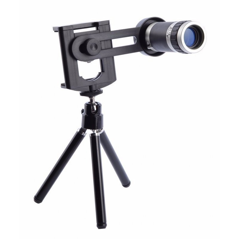 Universal Kit Phone Camera 8X Lens Zoom Telephoto Lenses Telescope with Clip Mobile Tripod Phone Holder for Cell Phone  Telescope + mobile phone clip + tripod