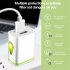 Universal Led Luminous Dual Usb  Charger Smartphone 2 Port Water Drop Pattern Portable Travel Mobile Phone Adapter Charger EU plug