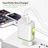 Universal Led Luminous Dual Usb  Charger Smartphone 2 Port Water Drop Pattern Portable Travel Mobile Phone Adapter Charger US plug