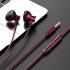 Universal Metal Half Ear Wired  Headset Wire Control 9d Surround Sound Quality Noise Reduction Game Sports Buds Headphones  Red 