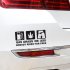 Universal Mini Decal Car Stickers Rear Window Bumper Car Body Scratch Graffiti Sticker black