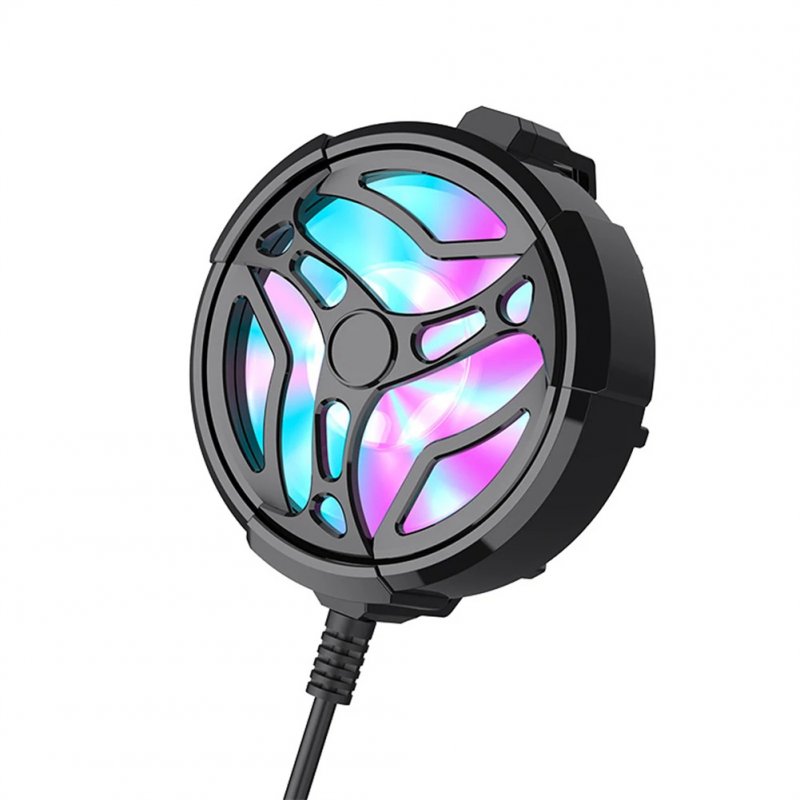 Universal Mobile Phone Gaming Cooler Mobile Phone Radiator Cell Phone Live Streaming Cooler For Playing Games Watching Videos black