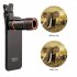 Universal Mobile Phone Lens Clip 8x Optical Zoom Telescope Lens HD Smartphone Camera Lens black