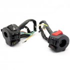 Universal Motor Switches Power Lighting Multi-function Motorbike Control Switch with Fan black and red_S3637
