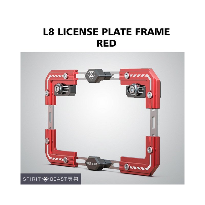 Universal Motorcycle License Plate Holder Number Bracket Frame red