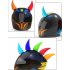 Universal Motorcycle Accessories Helmet Suction Cup Horn Plastic Rubber Decoration blue
