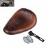 Universal Motorcycle Crocodile Leather Style Saddle Solo Seat Cushion Spring for  Honda Yamaha Kawasaki Brown Black brown